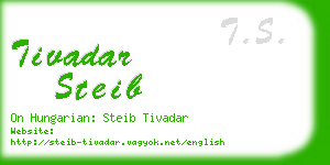 tivadar steib business card